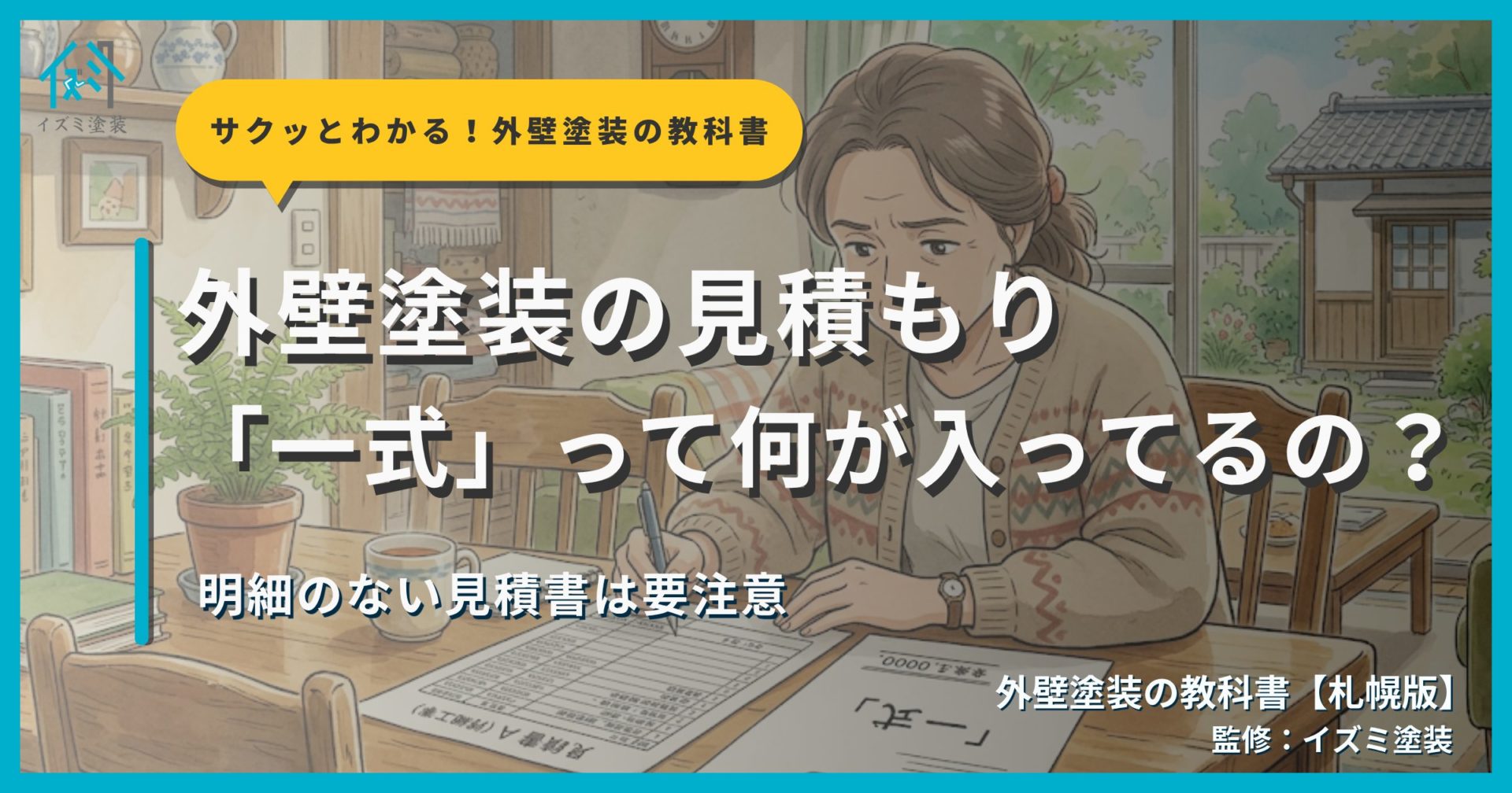 外壁塗装の見積もり「一式」って何が入ってるの？